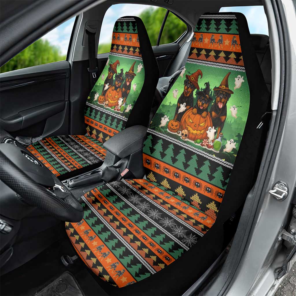 Rottweiler Christmas Car Seat Cover Xmas Holiday Patterns - Wonder Print Shop