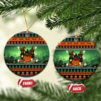 Rottweiler Christmas Ceramic Ornament Xmas Holiday Patterns - Wonder Print Shop