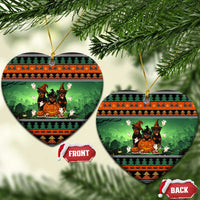 Rottweiler Christmas Ceramic Ornament Xmas Holiday Patterns - Wonder Print Shop