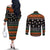 Rottweiler Christmas Couples Matching Off The Shoulder Long Sleeve Dress and Long Sleeve Button Shirt Xmas Holiday Patterns - Wonder Print Shop