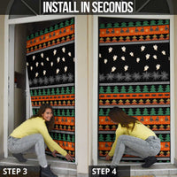 Rottweiler Christmas Door Cover Xmas Holiday Patterns - Wonder Print Shop
