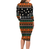 Rottweiler Christmas Family Matching Long Sleeve Bodycon Dress and Hawaiian Shirt Xmas Holiday Patterns - Wonder Print Shop