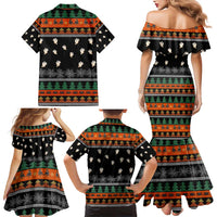 Rottweiler Christmas Family Matching Mermaid Dress and Hawaiian Shirt Xmas Holiday Patterns - Wonder Print Shop