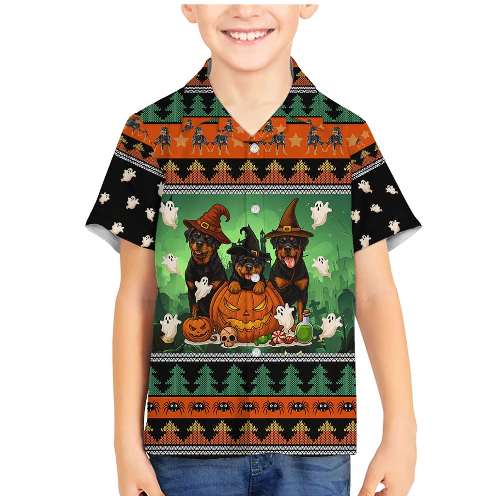 Rottweiler Christmas Family Matching Mermaid Dress and Hawaiian Shirt Xmas Holiday Patterns - Wonder Print Shop