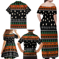 Rottweiler Christmas Family Matching Off Shoulder Maxi Dress and Hawaiian Shirt Xmas Holiday Patterns - Wonder Print Shop