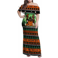 Rottweiler Christmas Family Matching Off Shoulder Maxi Dress and Hawaiian Shirt Xmas Holiday Patterns - Wonder Print Shop
