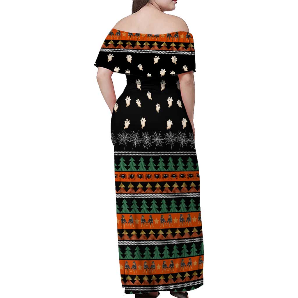Rottweiler Christmas Family Matching Off Shoulder Maxi Dress and Hawaiian Shirt Xmas Holiday Patterns - Wonder Print Shop