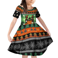 Rottweiler Christmas Family Matching Off Shoulder Short Dress and Hawaiian Shirt Xmas Holiday Patterns - Wonder Print Shop