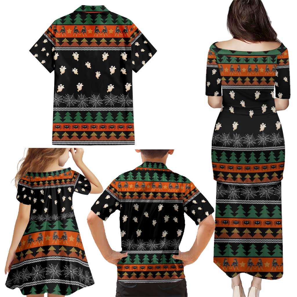 Rottweiler Christmas Family Matching Puletasi and Hawaiian Shirt Xmas Holiday Patterns - Wonder Print Shop