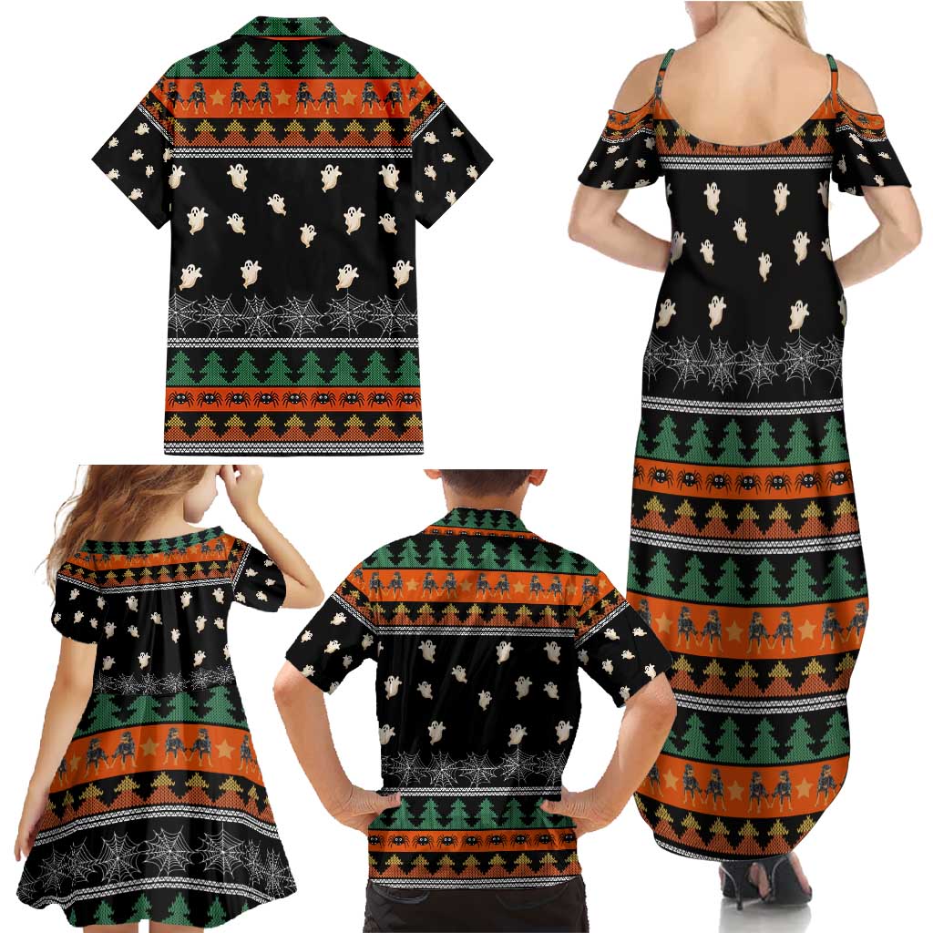 Rottweiler Christmas Family Matching Summer Maxi Dress and Hawaiian Shirt Xmas Holiday Patterns - Wonder Print Shop