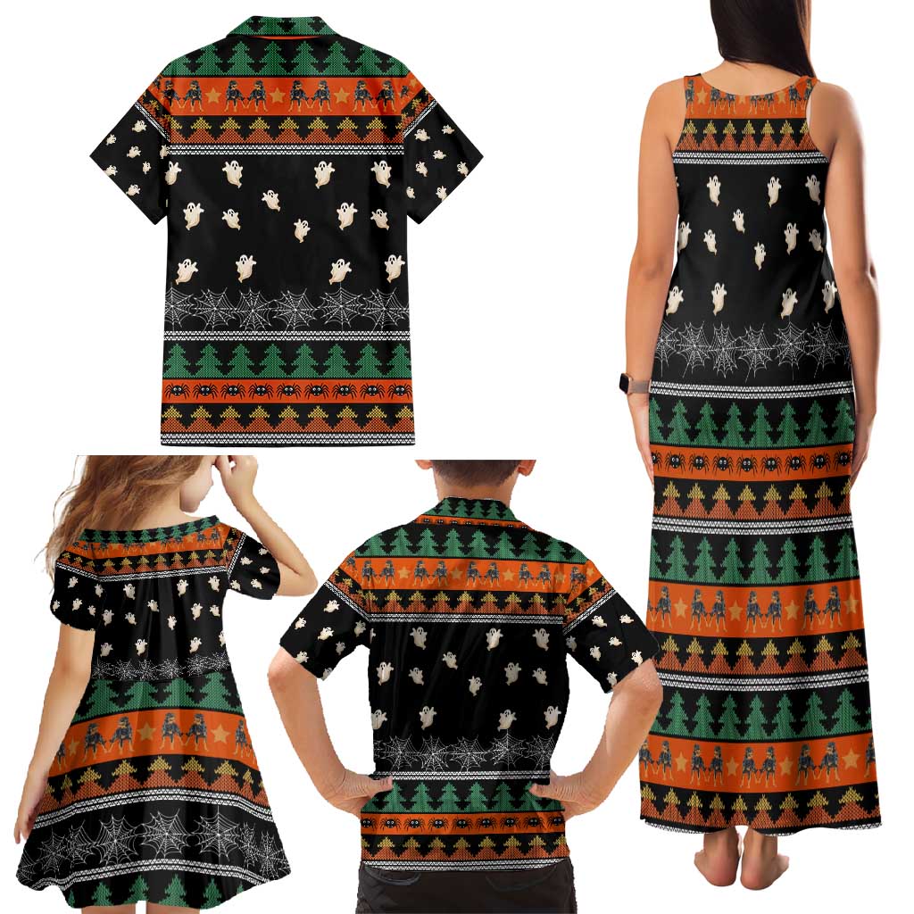 Rottweiler Christmas Family Matching Tank Maxi Dress and Hawaiian Shirt Xmas Holiday Patterns - Wonder Print Shop