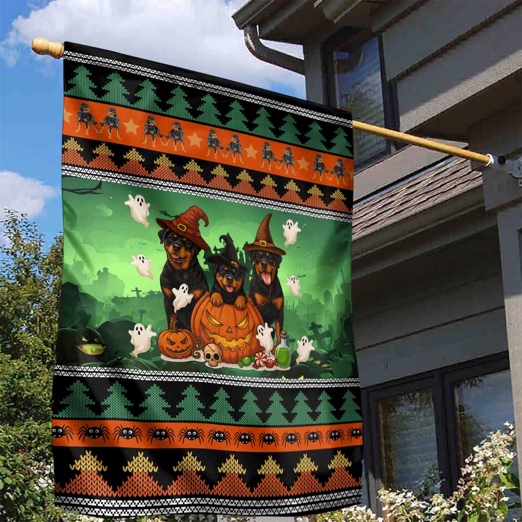Rottweiler Christmas Garden Flag Xmas Holiday Patterns - Wonder Print Shop