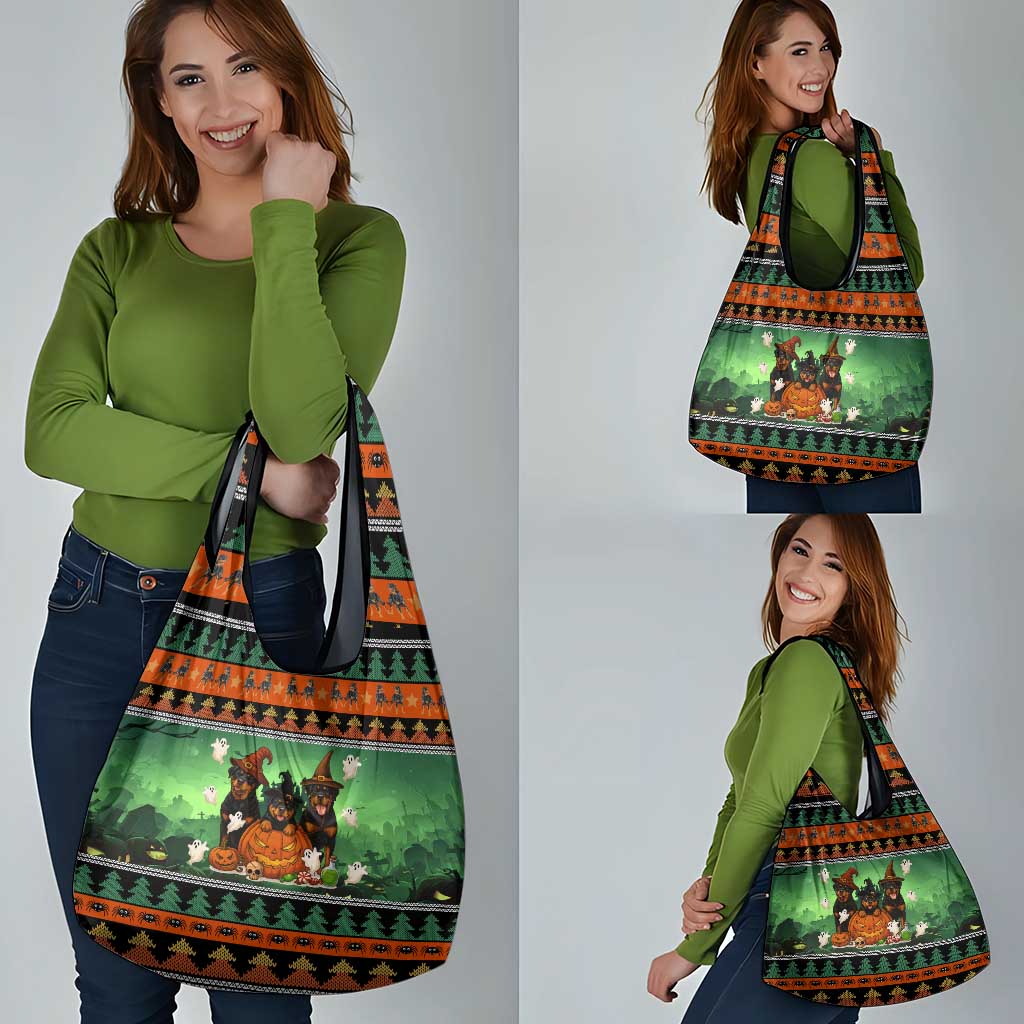 Rottweiler Christmas Grocery Bag Xmas Holiday Patterns - Wonder Print Shop