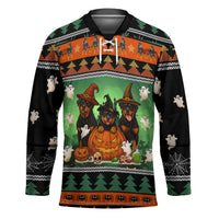 Rottweiler Christmas Hockey Jersey Xmas Holiday Patterns - Wonder Print Shop