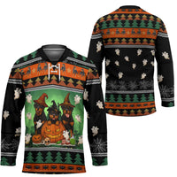 Rottweiler Christmas Hockey Jersey Xmas Holiday Patterns - Wonder Print Shop