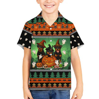 Rottweiler Christmas Kid Hawaiian Shirt Xmas Holiday Patterns - Wonder Print Shop
