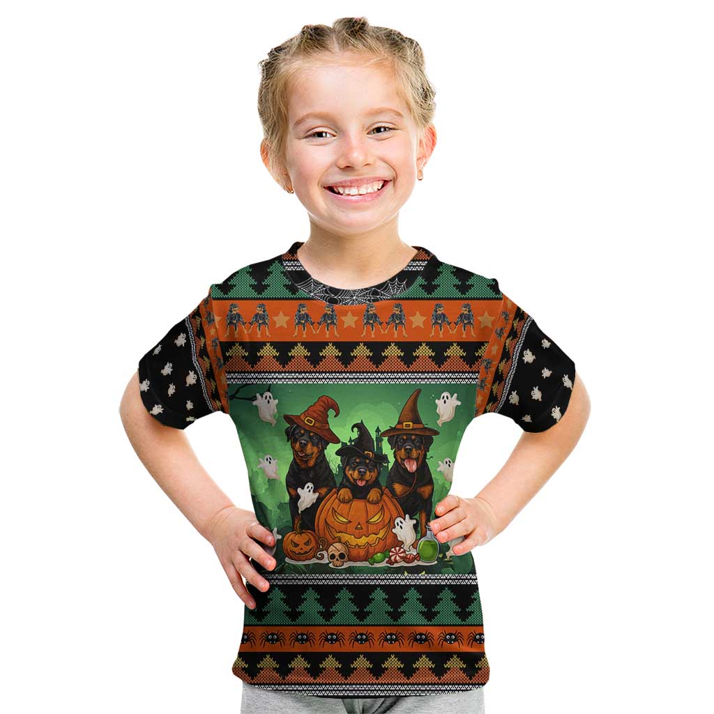 Rottweiler Christmas Kid T Shirt Xmas Holiday Patterns - Wonder Print Shop