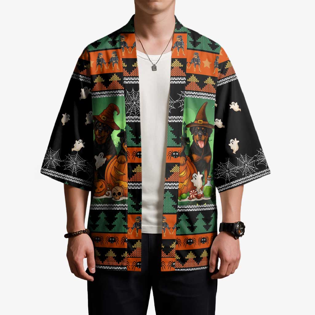 Rottweiler Christmas Kimono Xmas Holiday Patterns - Wonder Print Shop