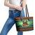 Rottweiler Christmas Leather Tote Bag Xmas Holiday Patterns - Wonder Print Shop