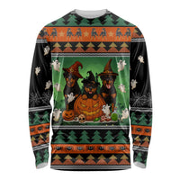 Rottweiler Christmas Long Sleeve Shirt Xmas Holiday Patterns - Wonder Print Shop