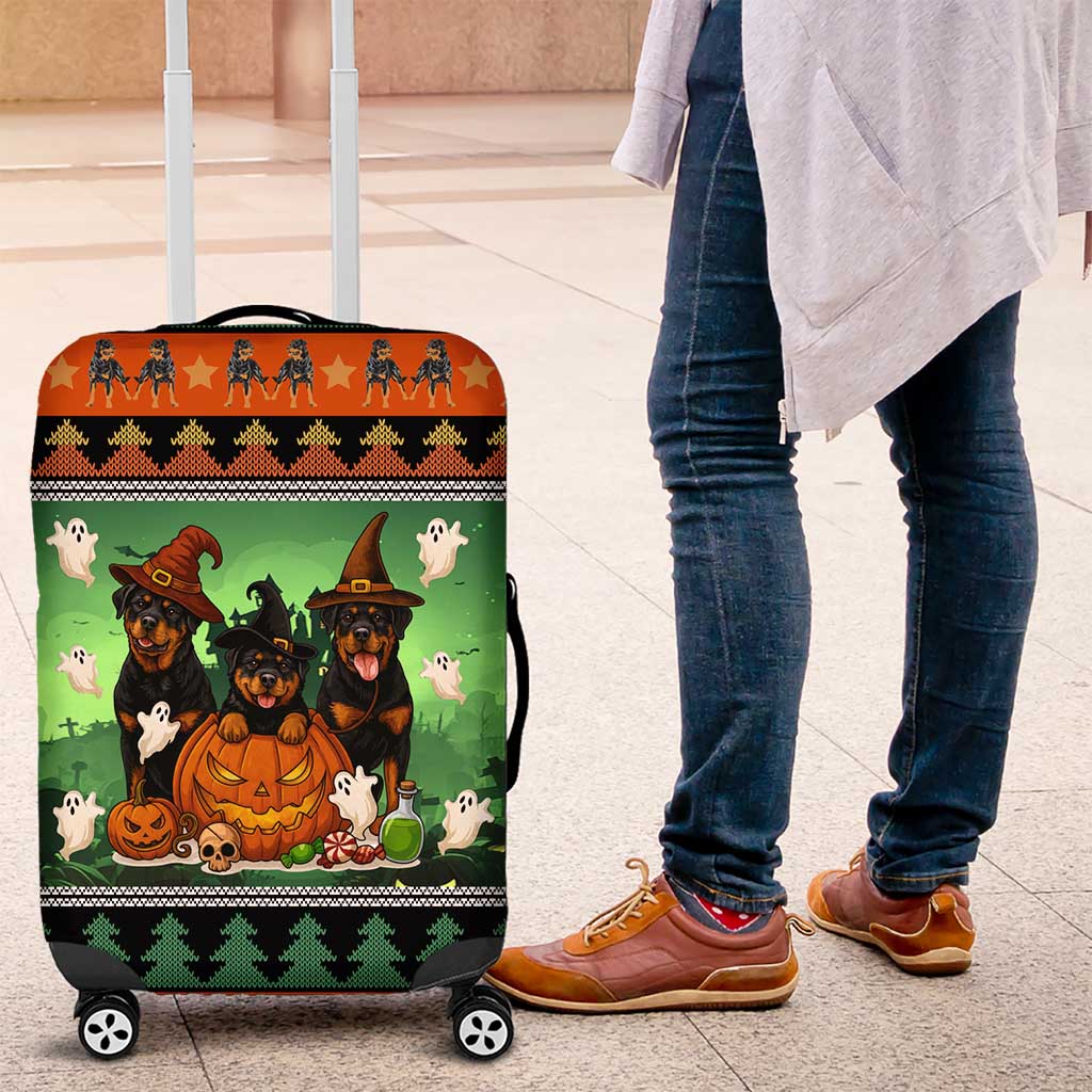 Rottweiler Christmas Luggage Cover Xmas Holiday Patterns - Wonder Print Shop