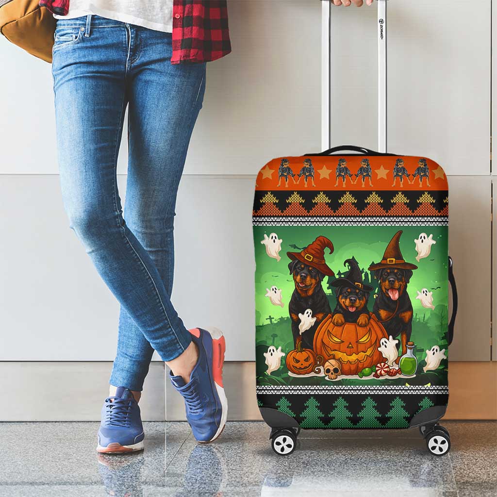 Rottweiler Christmas Luggage Cover Xmas Holiday Patterns - Wonder Print Shop