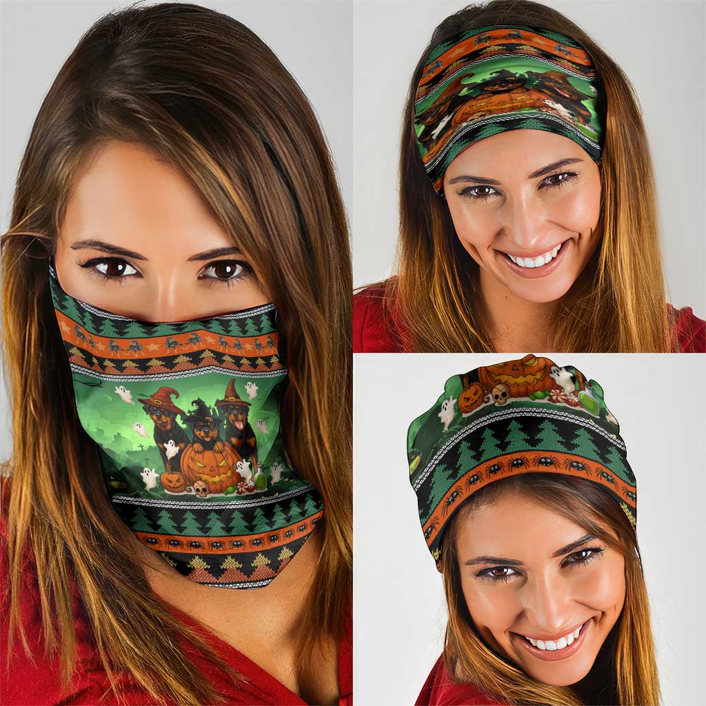 Rottweiler Christmas Neck Gaiter Xmas Holiday Patterns - Wonder Print Shop