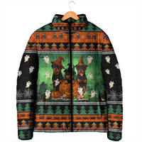 Rottweiler Christmas Padded Jacket Xmas Holiday Patterns - Wonder Print Shop
