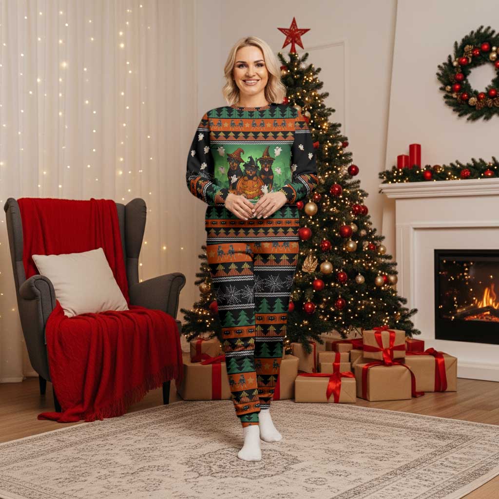 Rottweiler Christmas Pajama Set Xmas Holiday Patterns - Wonder Print Shop
