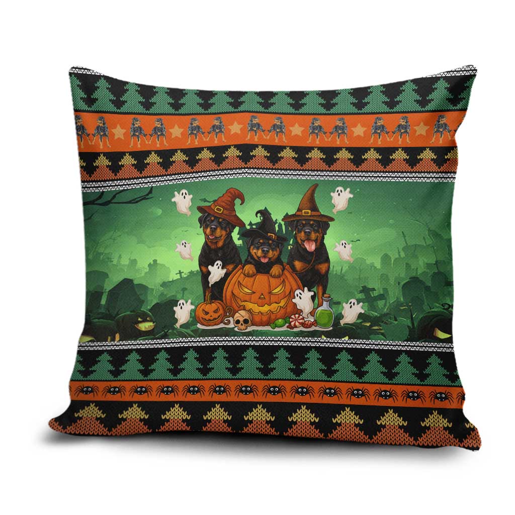 Rottweiler Christmas Pillow Cover Xmas Holiday Patterns - Wonder Print Shop
