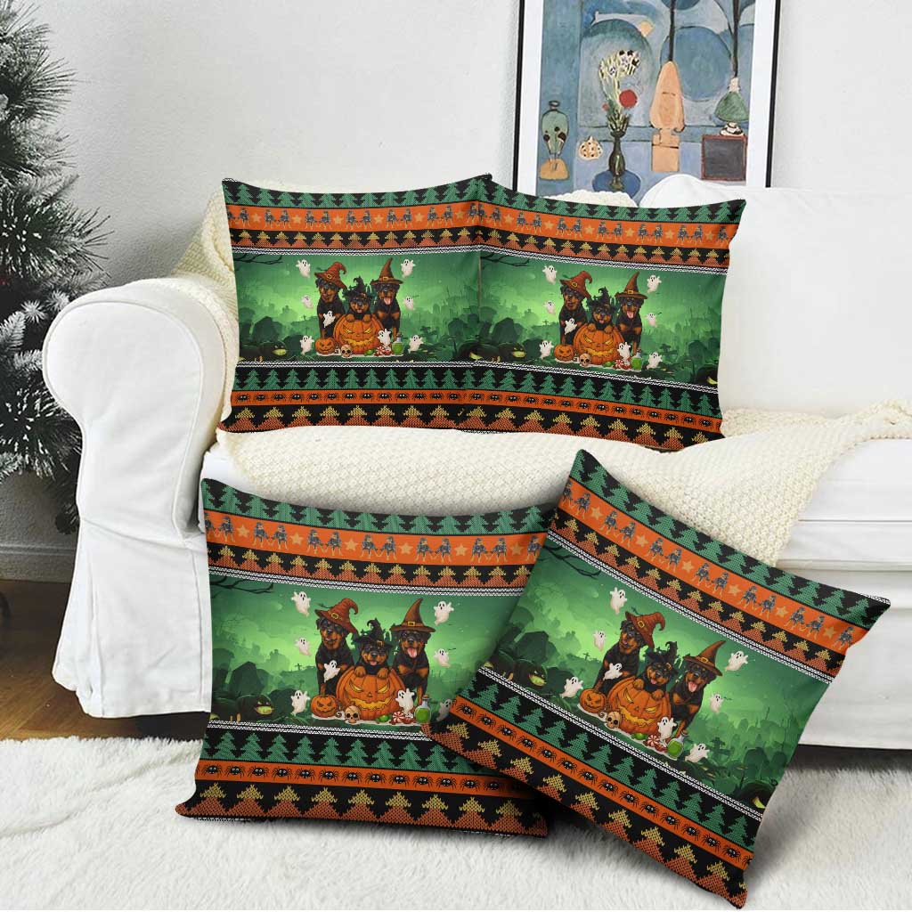 Rottweiler Christmas Pillow Cover Xmas Holiday Patterns - Wonder Print Shop
