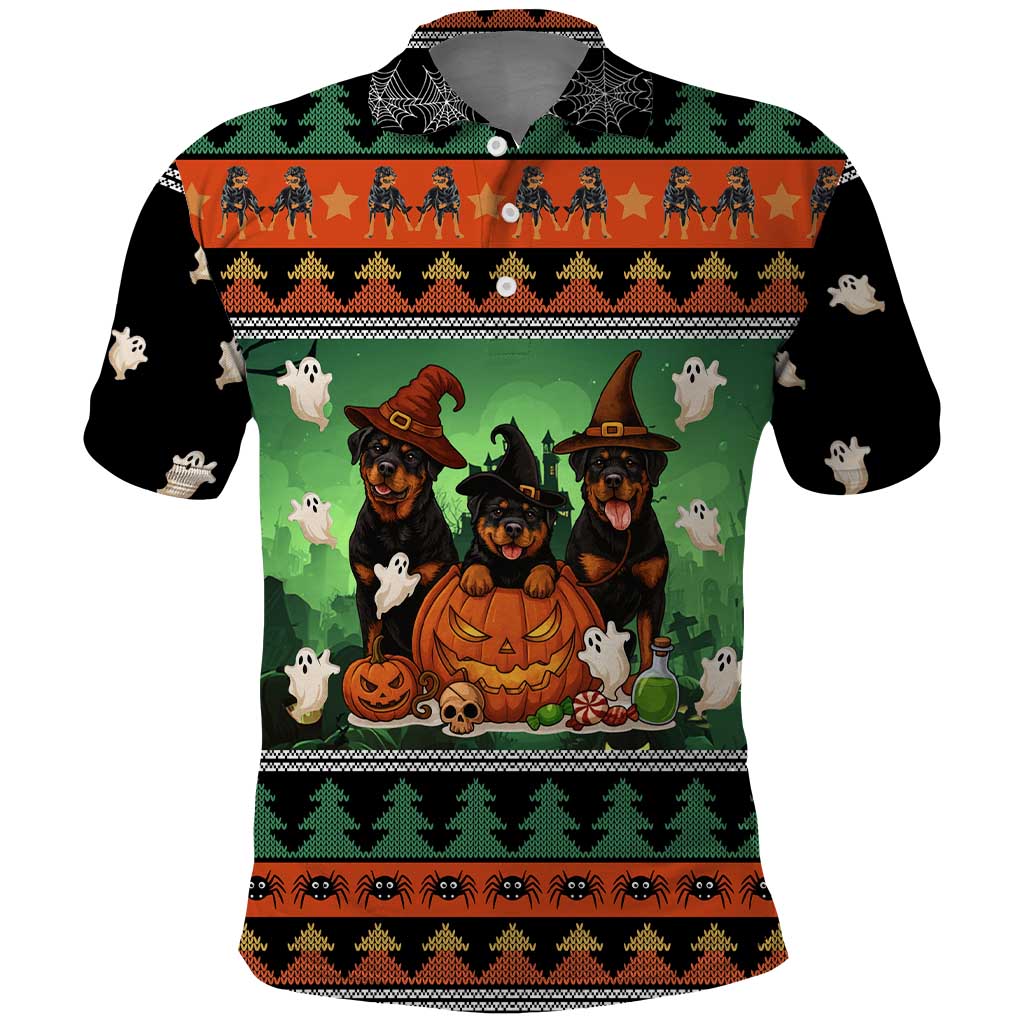 Rottweiler Christmas Polo Shirt Xmas Holiday Patterns - Wonder Print Shop