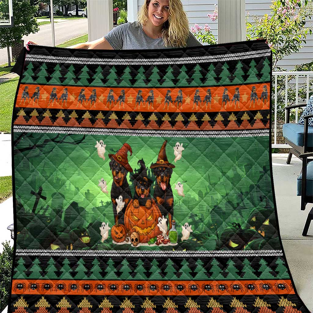 Rottweiler Christmas Quilt Xmas Holiday Patterns - Wonder Print Shop