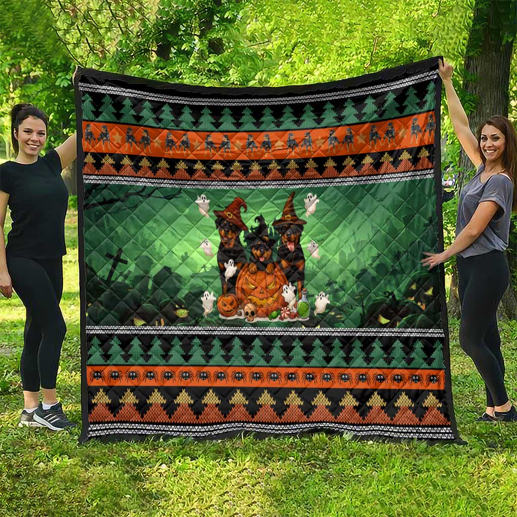 Rottweiler Christmas Quilt Xmas Holiday Patterns - Wonder Print Shop