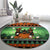 Rottweiler Christmas Round Carpet Xmas Holiday Patterns - Wonder Print Shop