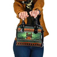 Rottweiler Christmas Shoulder Handbag Xmas Holiday Patterns - Wonder Print Shop
