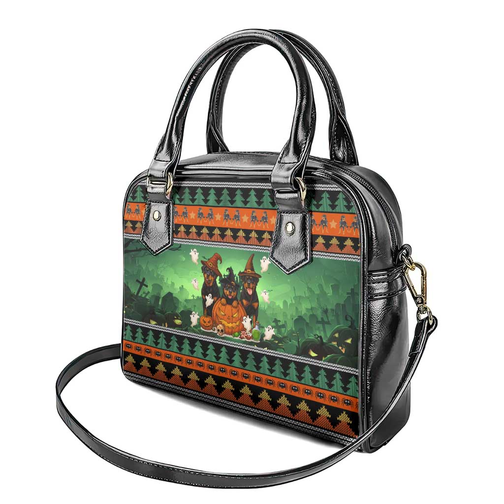 Rottweiler Christmas Shoulder Handbag Xmas Holiday Patterns - Wonder Print Shop