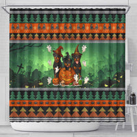 Rottweiler Christmas Shower Curtain Xmas Holiday Patterns - Wonder Print Shop