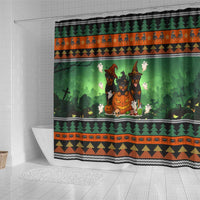Rottweiler Christmas Shower Curtain Xmas Holiday Patterns - Wonder Print Shop