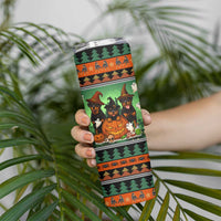 Rottweiler Christmas Skinny Tumbler Xmas Holiday Patterns - Wonder Print Shop