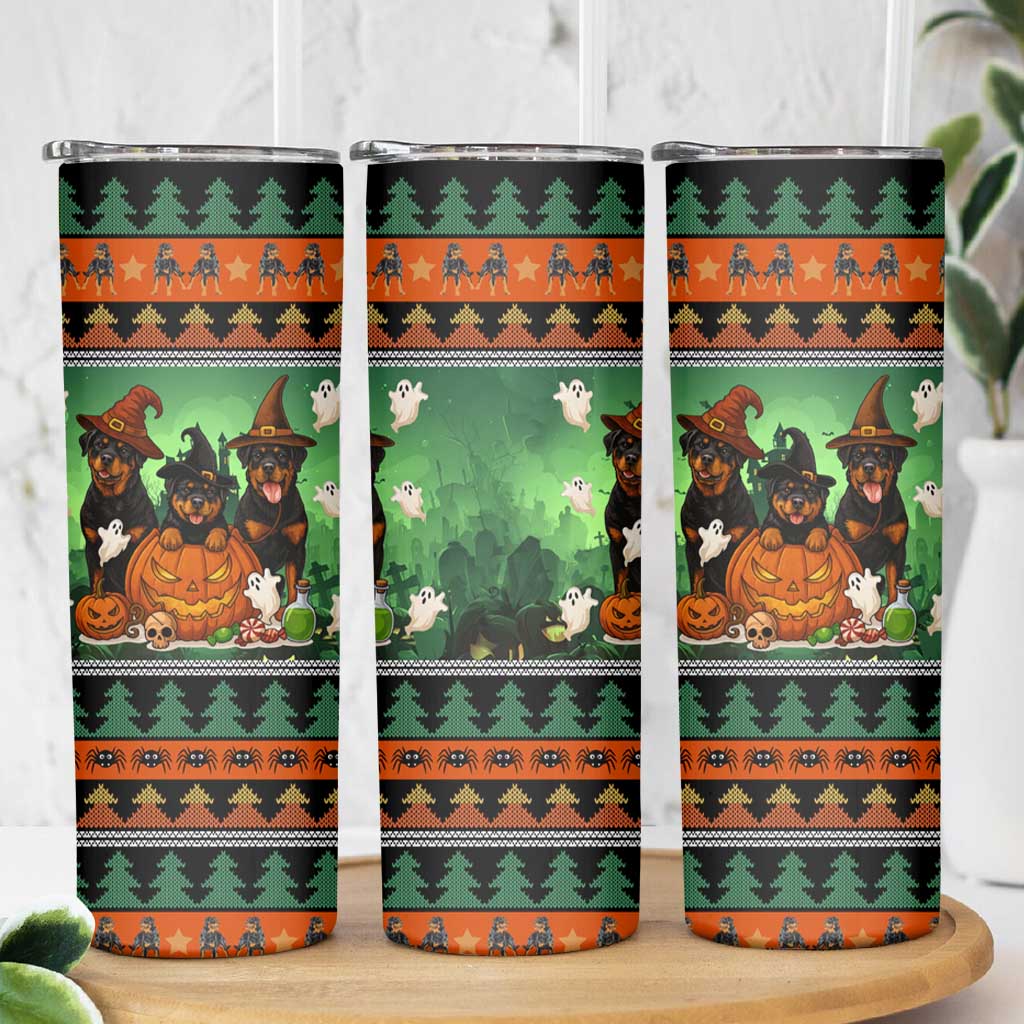 Rottweiler Christmas Skinny Tumbler Xmas Holiday Patterns - Wonder Print Shop