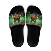 Rottweiler Christmas Slide Sandals Xmas Holiday Patterns - Wonder Print Shop