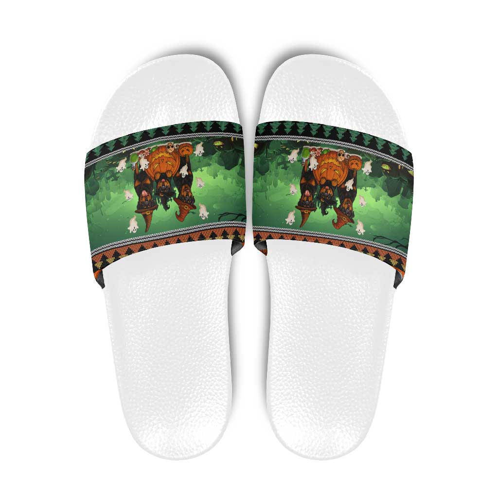 Rottweiler Christmas Slide Sandals Xmas Holiday Patterns - Wonder Print Shop
