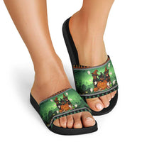 Rottweiler Christmas Slide Sandals Xmas Holiday Patterns - Wonder Print Shop