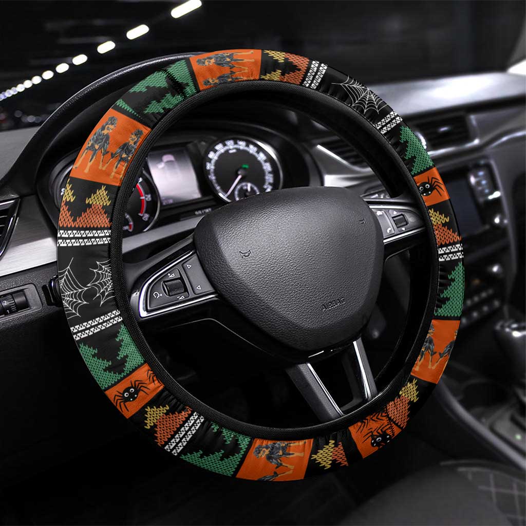 Rottweiler Christmas Steering Wheel Cover Xmas Holiday Patterns - Wonder Print Shop