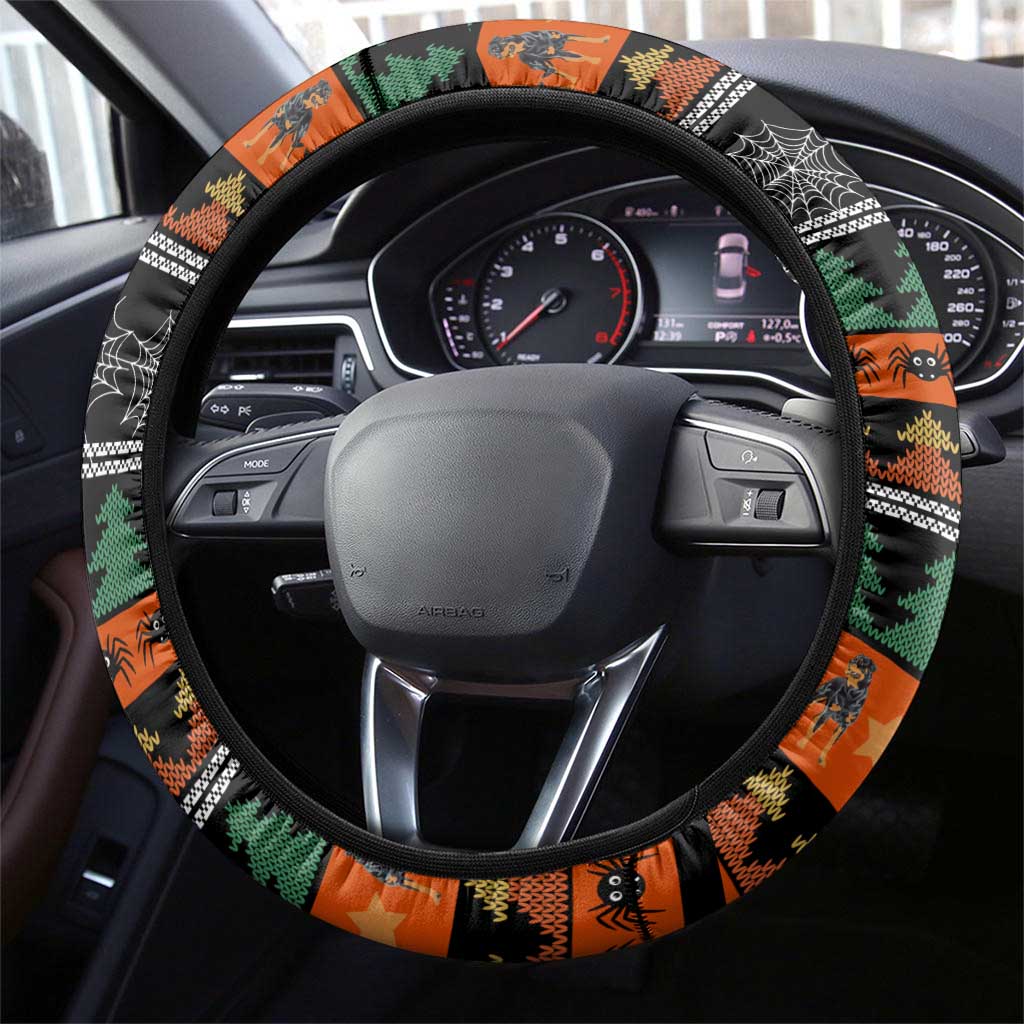 Rottweiler Christmas Steering Wheel Cover Xmas Holiday Patterns - Wonder Print Shop