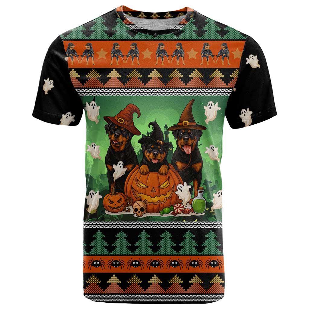 Rottweiler Christmas T Shirt Xmas Holiday Patterns - Wonder Print Shop