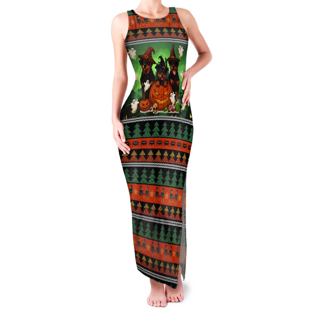 Rottweiler Christmas Tank Maxi Dress Xmas Holiday Patterns - Wonder Print Shop