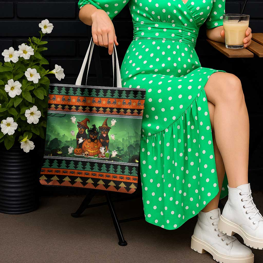 Rottweiler Christmas Tote Bag Xmas Holiday Patterns - Wonder Print Shop