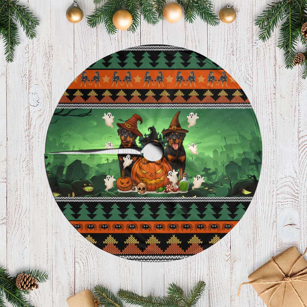 Rottweiler Christmas Tree Skirt Xmas Holiday Patterns - Wonder Print Shop